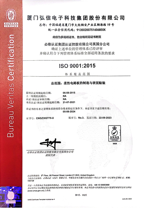 ISO 9001:2015 質(zhì)量管理體系